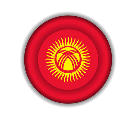 button flags kyrgyzstanのイラスト素材