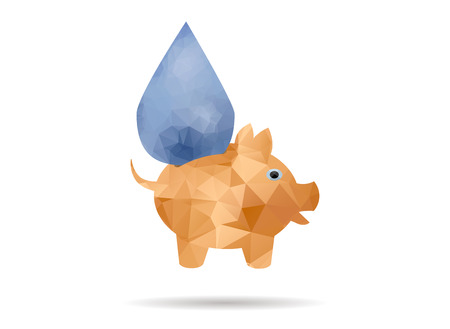 low poly saving waterのイラスト素材