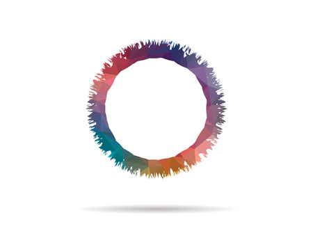 low poly icon colorful abstract ringのイラスト素材