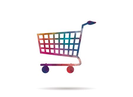 low poly buy cart iconのイラスト素材