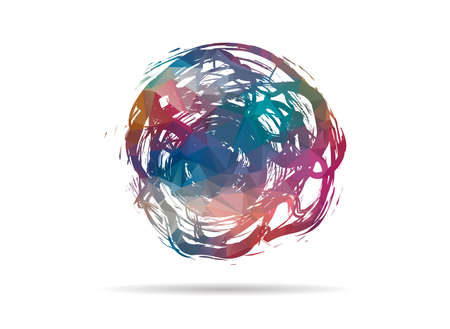 low poly colorful ink iconのイラスト素材