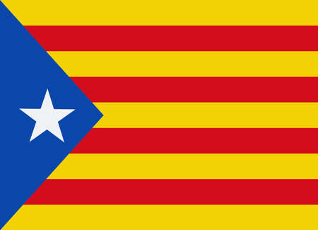 catalonia independent vector flagのイラスト素材