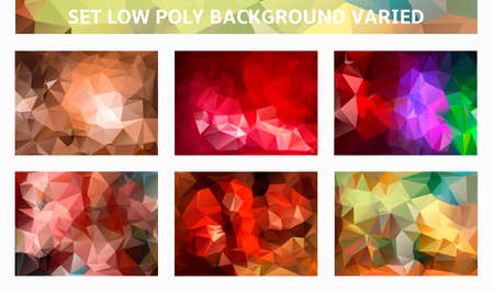 set low poly varied background