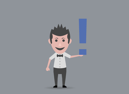 man exclamation symbolのイラスト素材