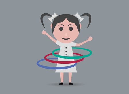 girl moving her hipsのイラスト素材