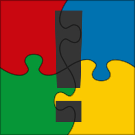 puzzle icon exclamationのイラスト素材