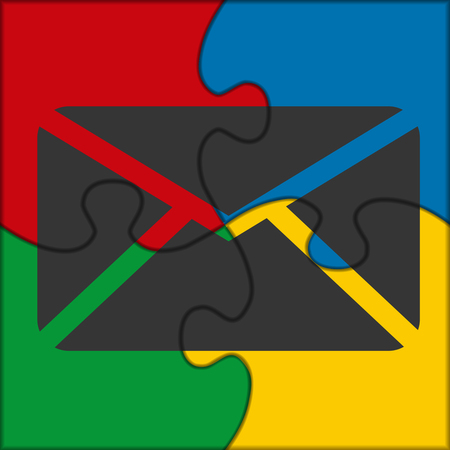 puzzle icon letterのイラスト素材