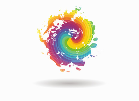 shaped spot colorful iconのイラスト素材