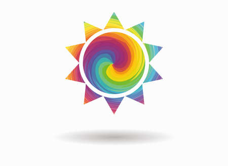 sun colorful iconのイラスト素材