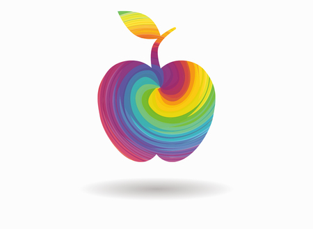 apple colorful iconのイラスト素材
