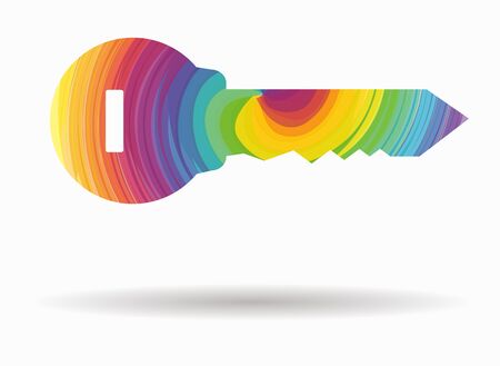 key property colorful iconのイラスト素材