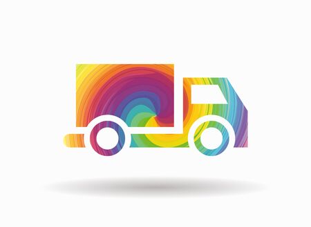 truck colorful iconのイラスト素材