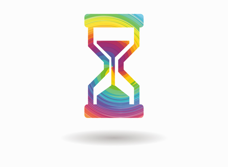 hourglass colorful iconのイラスト素材