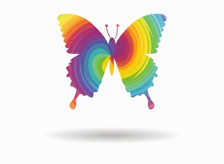 butterfly colorful iconのイラスト素材