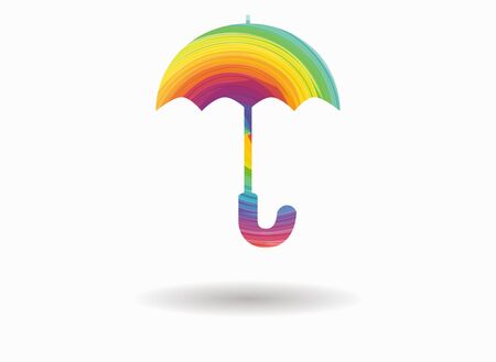 umbrella colorful iconのイラスト素材