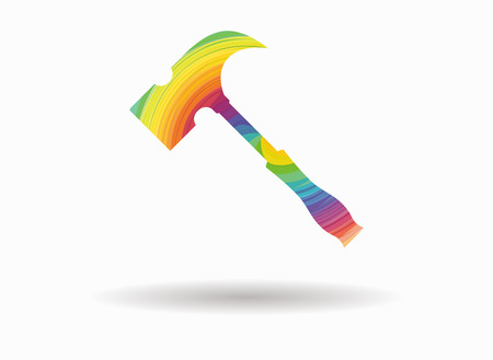 hammer colorful iconのイラスト素材