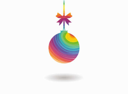 christmas ball colorful iconのイラスト素材