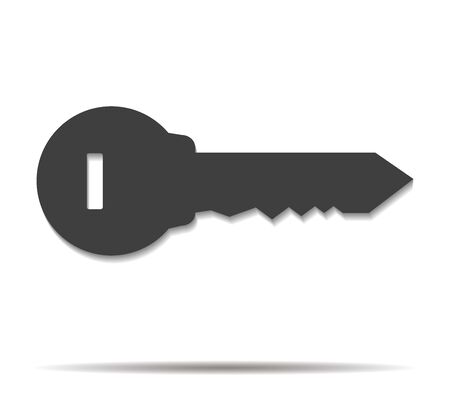 key lock double shadow icon vectorのイラスト素材
