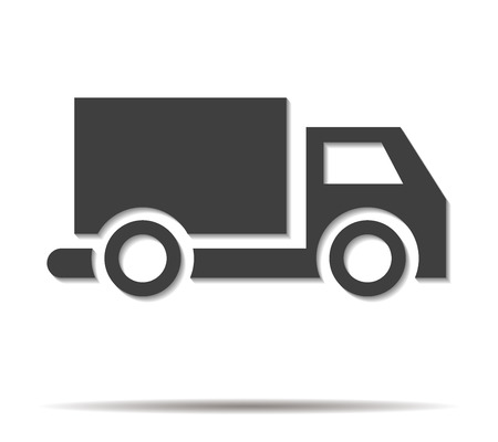 truck double shadow icon vectorのイラスト素材