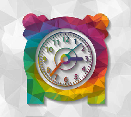 alarm clock low polyのイラスト素材