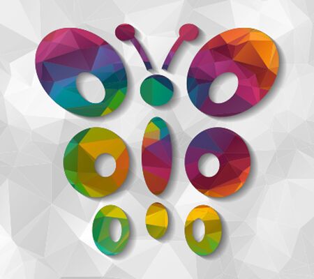 butterfly low polyのイラスト素材