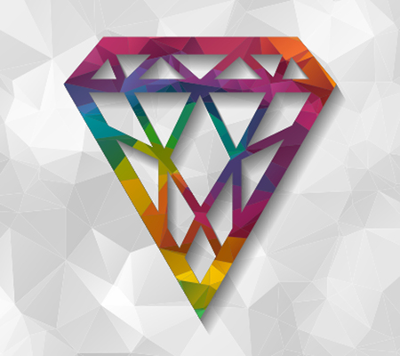 jewel low polyのイラスト素材