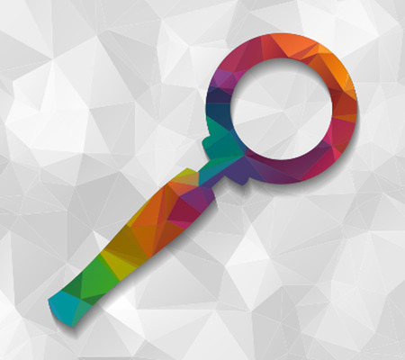 magnifying glass low polyのイラスト素材