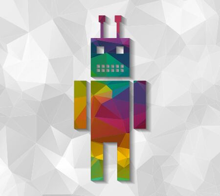 robot low polyのイラスト素材