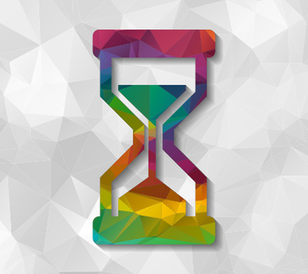 hourglass low polyのイラスト素材