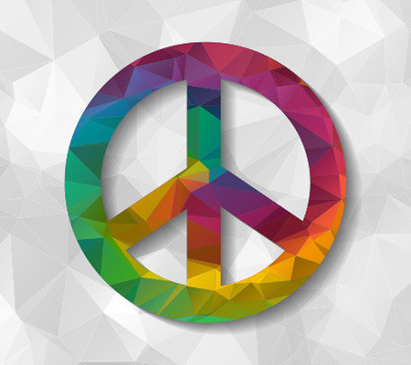 peace low polyのイラスト素材