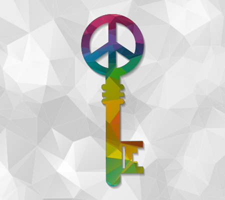 key to peace low polyのイラスト素材