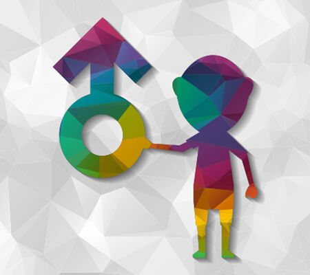 male child low polyのイラスト素材