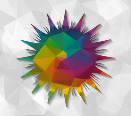 sun low polyのイラスト素材