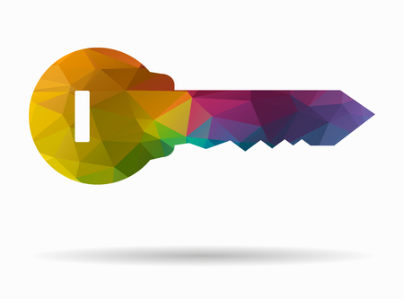 key car poly iconのイラスト素材