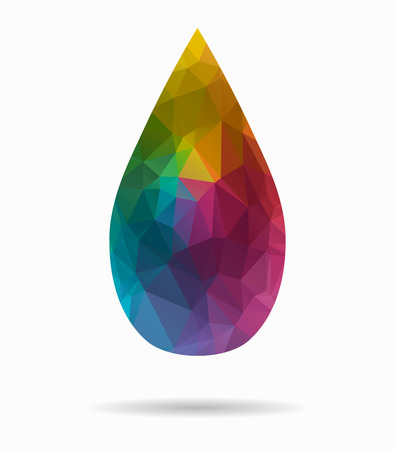 drop poly iconのイラスト素材