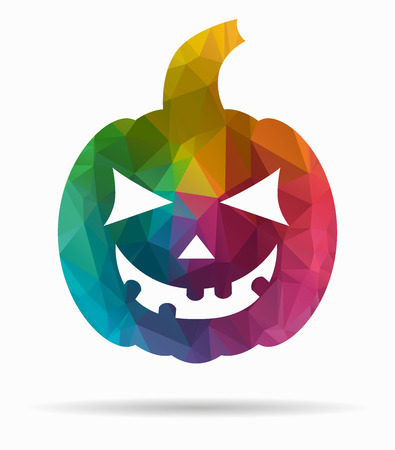 pumpkin poly iconのイラスト素材