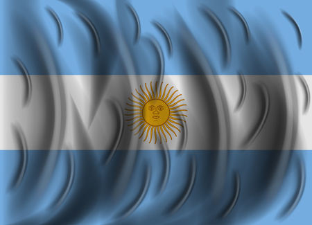 argentina wind flagのイラスト素材