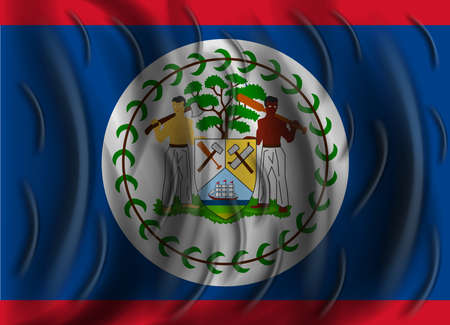 belize wind flagのイラスト素材