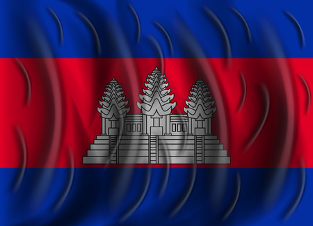 cambodia wind flagのイラスト素材