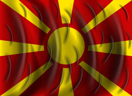 macedonia wind flagのイラスト素材