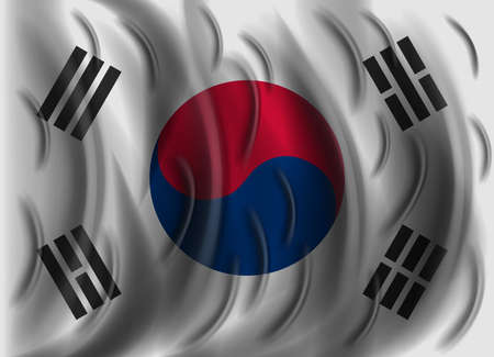 south korea wind flagのイラスト素材