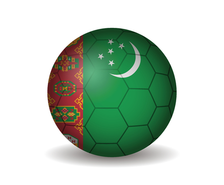 turkmenistan soccer ballのイラスト素材