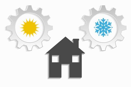background climate at homeのイラスト素材