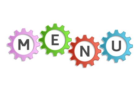 menu info word written in nutsのイラスト素材