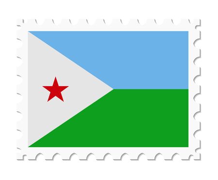 stamp flag djiboutiのイラスト素材