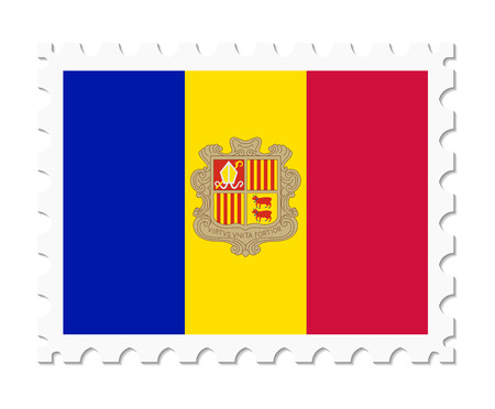 stamp flag andorraのイラスト素材