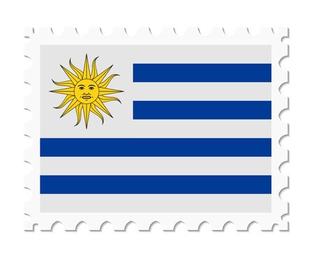 stamp flag uruguayのイラスト素材