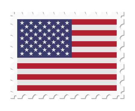 stamp flag united statesのイラスト素材