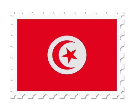 stamp flag tunisiaのイラスト素材