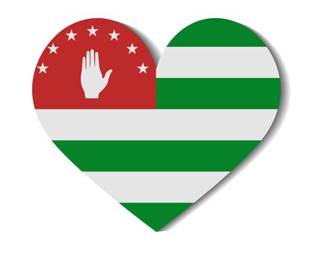 heart flag abkhaziaのイラスト素材